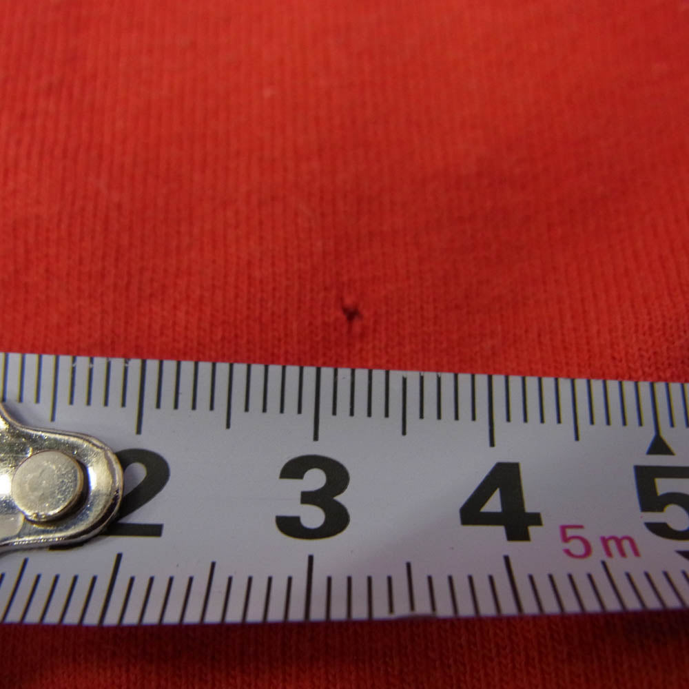 TENDERLOIN テンダーロイン USA製 初期 バック ボルネオスカル プリント ポケットロゴ 半袖 Tシャツ レッド系 L【中古】