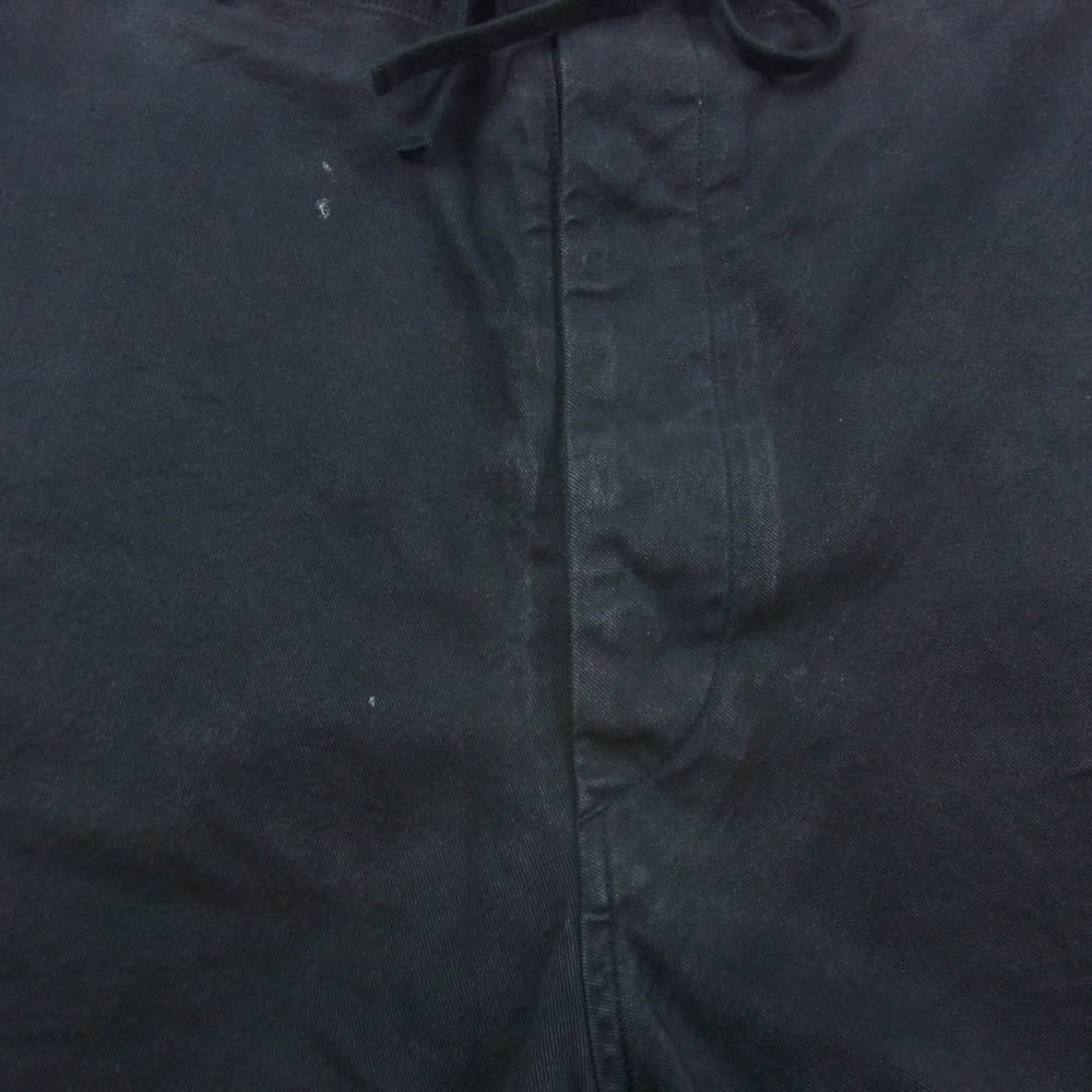COMOLI コモリ 17AW L03-03004 コットンツイル ドローストリング パンツ ブラック系 2【中古】
