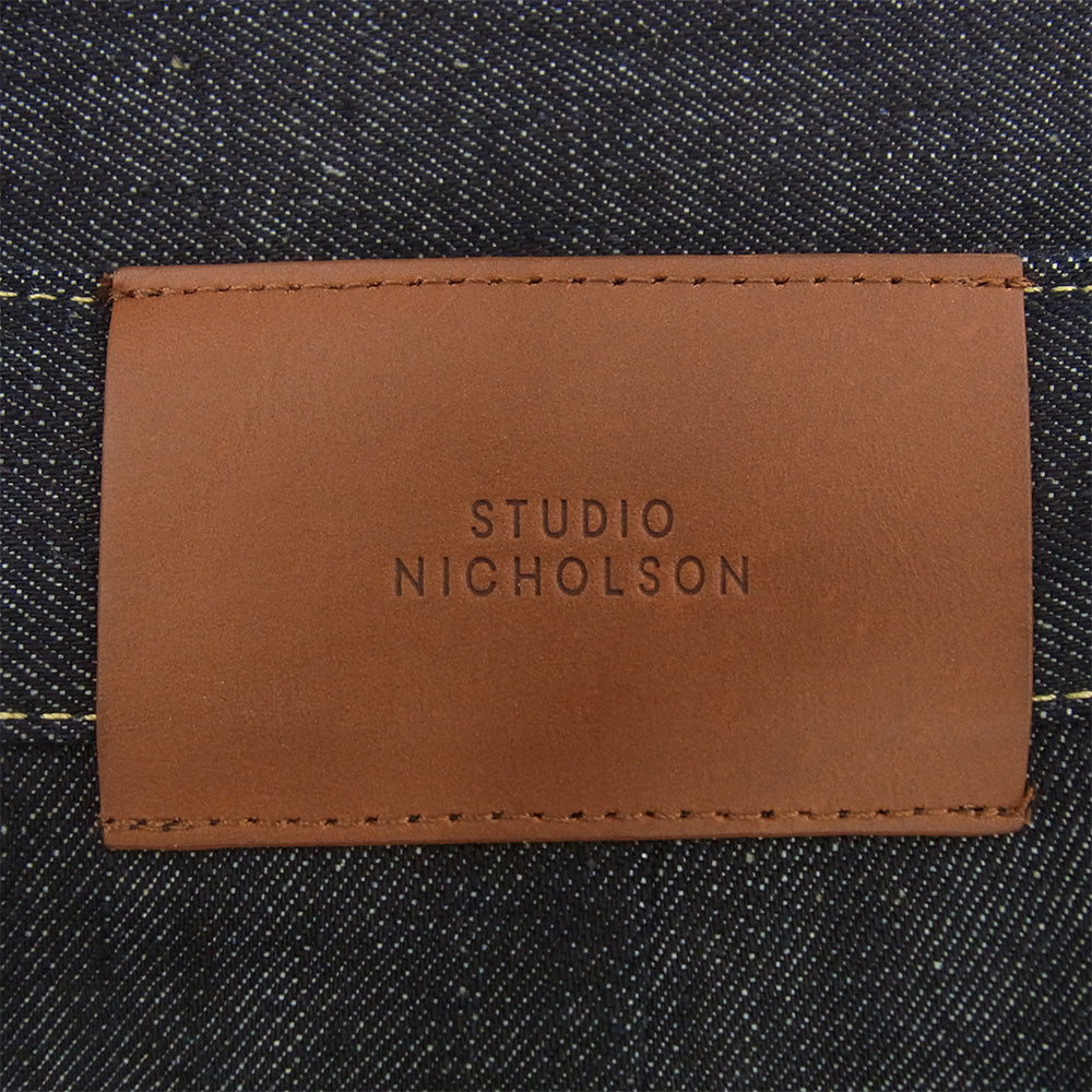 STUDIO NICHOLSON スタジオニコルソン 51-10-732028 リジッド ワイド デニム パンツ インディゴブルー系 S【中古】