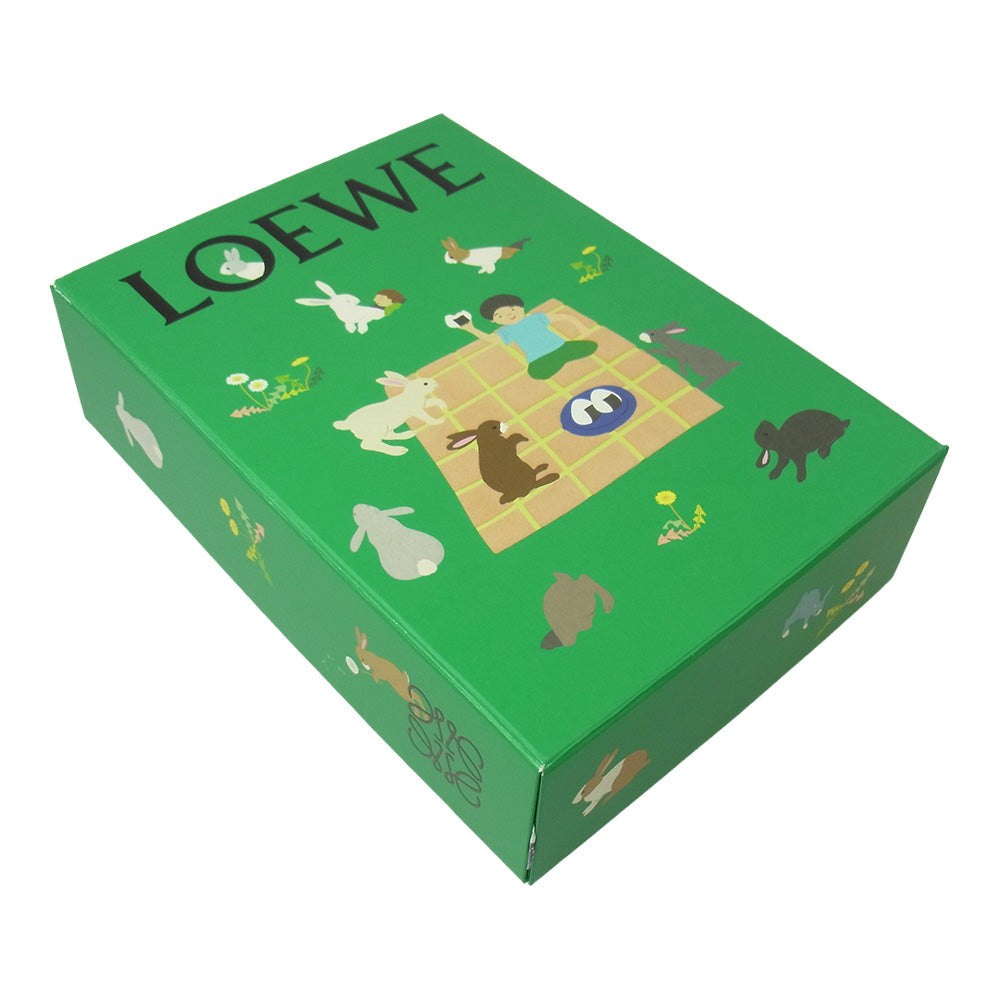 LOEWE ロエベ FSA6SS1X05 レザーロゴパッチ モヘヤ ウール フリンジ マフラー オフホワイト系【中古】