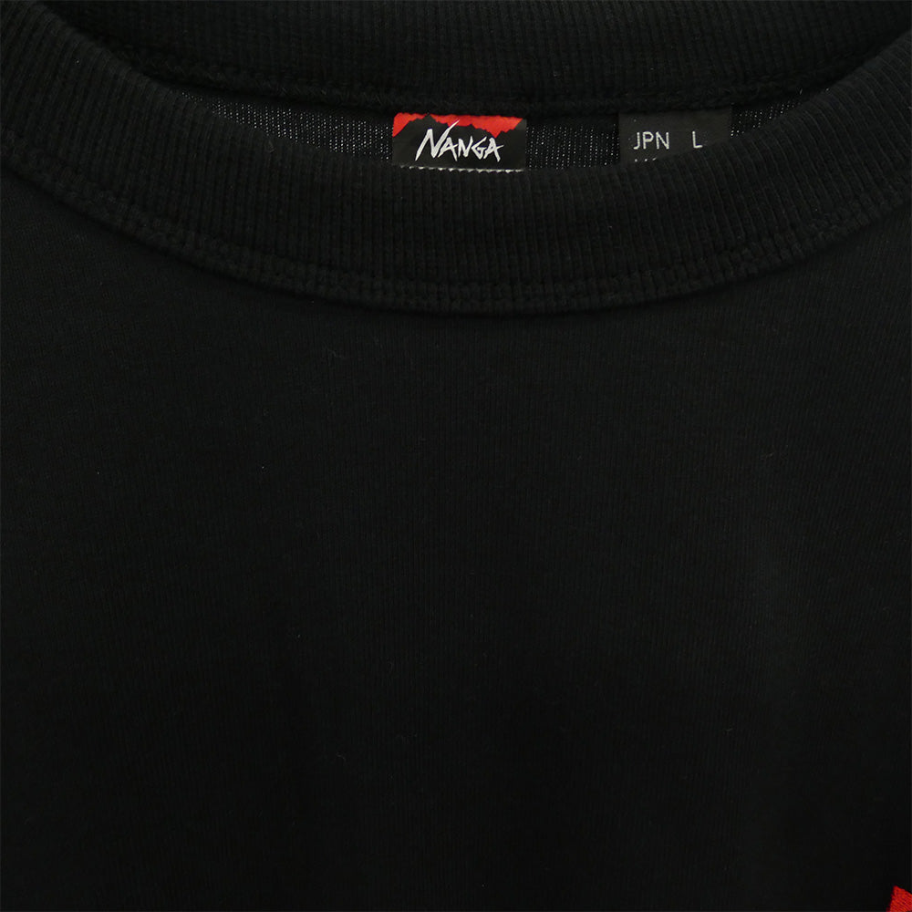 NANGA ナンガ NW2411-1G803 エコハイブリッド ボックスロゴ ロングスリーブ ティー 長袖 トレーナー スウェット ブラック系 L【中古】