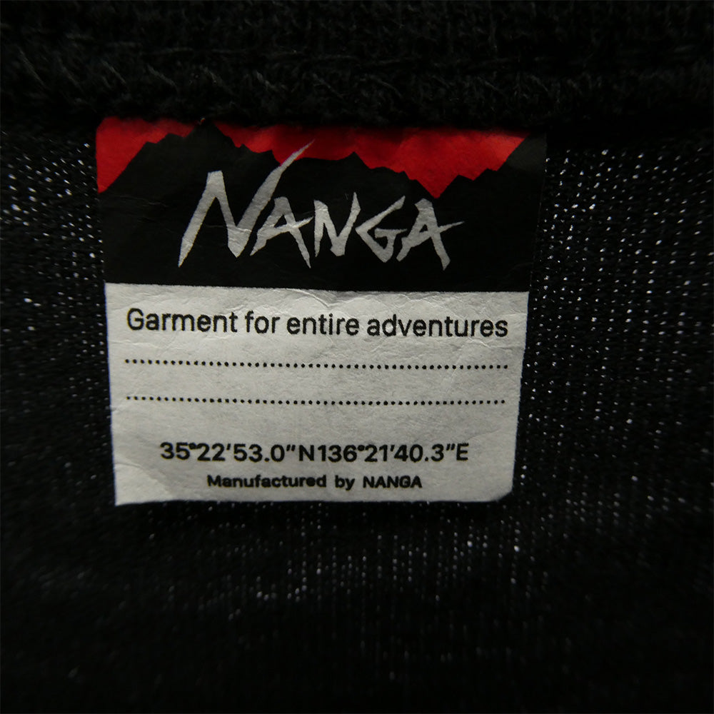 NANGA ナンガ NW2411-1G803 エコハイブリッド ボックスロゴ ロングスリーブ ティー 長袖 トレーナー スウェット ブラック系 L【中古】