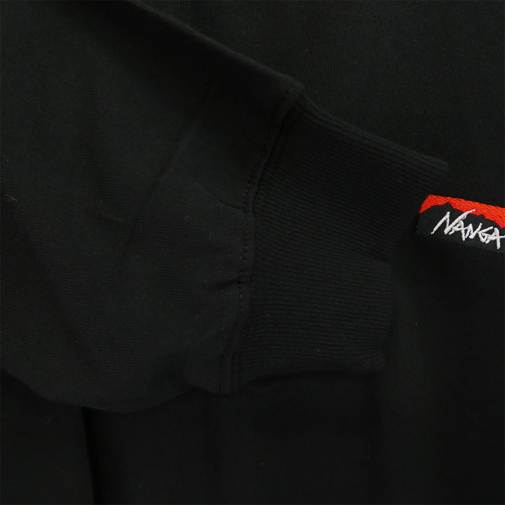 NANGA ナンガ NW2411-1G803 エコハイブリッド ボックスロゴ ロングスリーブ ティー 長袖 トレーナー スウェット ブラック系 L【中古】