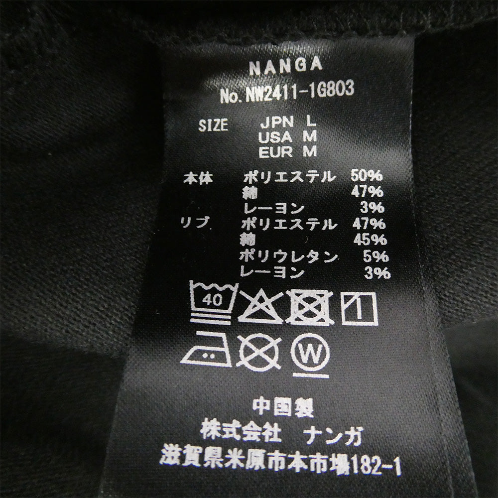NANGA ナンガ NW2411-1G803 エコハイブリッド ボックスロゴ ロングスリーブ ティー 長袖 トレーナー スウェット ブラック系 L【中古】