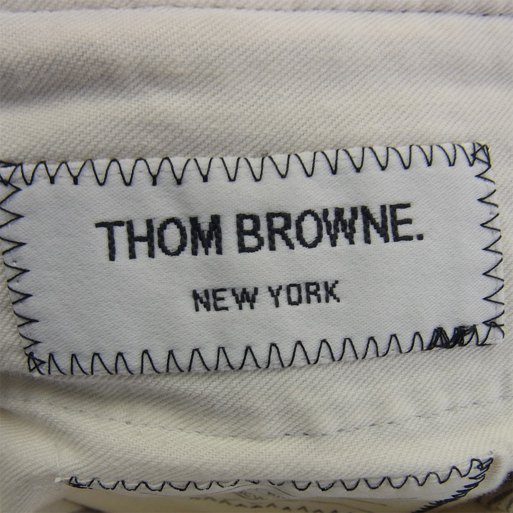 THOM BROWNE トムブラウン シアサッカー ストライプ ショート ハーフ パンツ ショーツ グレー系【中古】