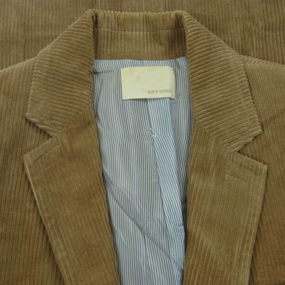 Band of Outsiders バンドオブアウトサイダーズ 金ボタン コーデュロイ 2B テーラード ジャケット ブラウン系 40 44【中古】