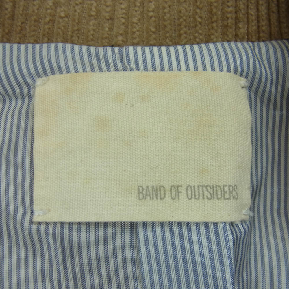 Band of Outsiders バンドオブアウトサイダーズ 金ボタン コーデュロイ 2B テーラード ジャケット ブラウン系 40 44【中古】