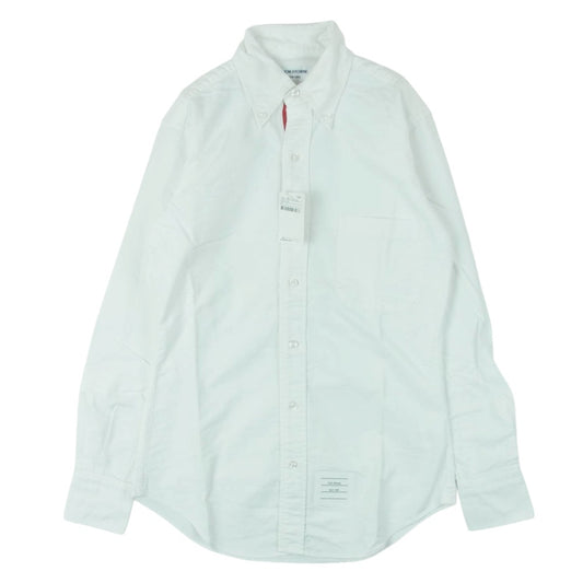 THOM BROWNE トムブラウン ボタンダウン ポケット 長袖 シャツ コットン アメリカ製 ホワイト系【中古】