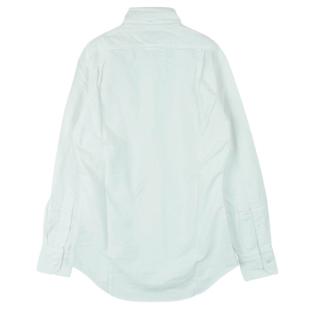 THOM BROWNE トムブラウン ボタンダウン ポケット 長袖 シャツ コットン アメリカ製 ホワイト系【中古】