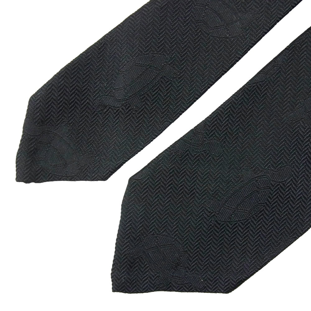 THOM BROWNE トムブラウン シルク混 タートル カメ ナロー ネクタイ ブラック系【中古】