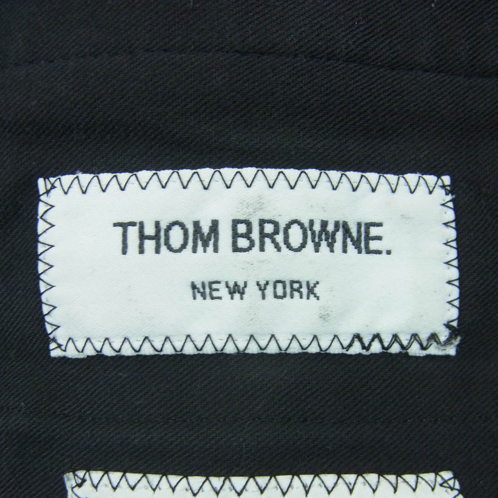 THOM BROWNE トムブラウン ダブル ウール トラウザーズ スラックス パンツ グレー系 00【中古】