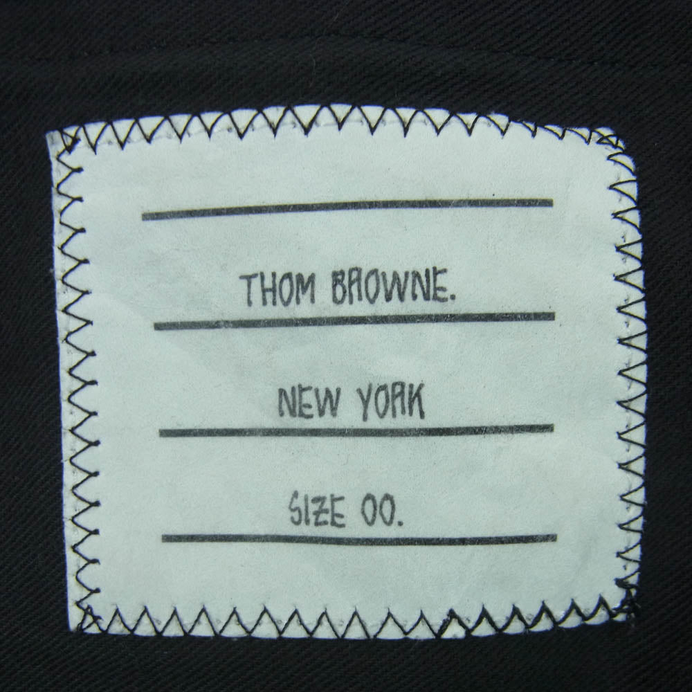 THOM BROWNE トムブラウン ダブル ウール トラウザーズ スラックス パンツ グレー系 00【中古】