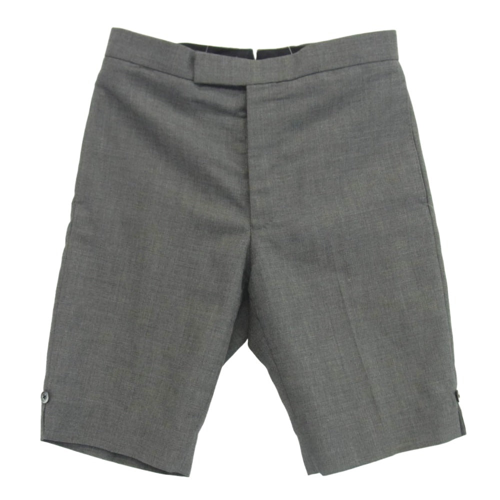 THOM BROWNE トムブラウン トリコロール ウール ショート ハーフ パンツ ショーツ ダークグレー系【中古】