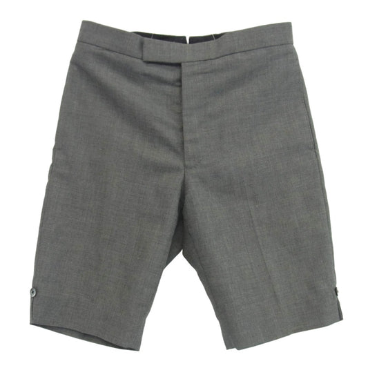 THOM BROWNE トムブラウン トリコロール ウール ショート ハーフ パンツ ショーツ ダークグレー系【中古】