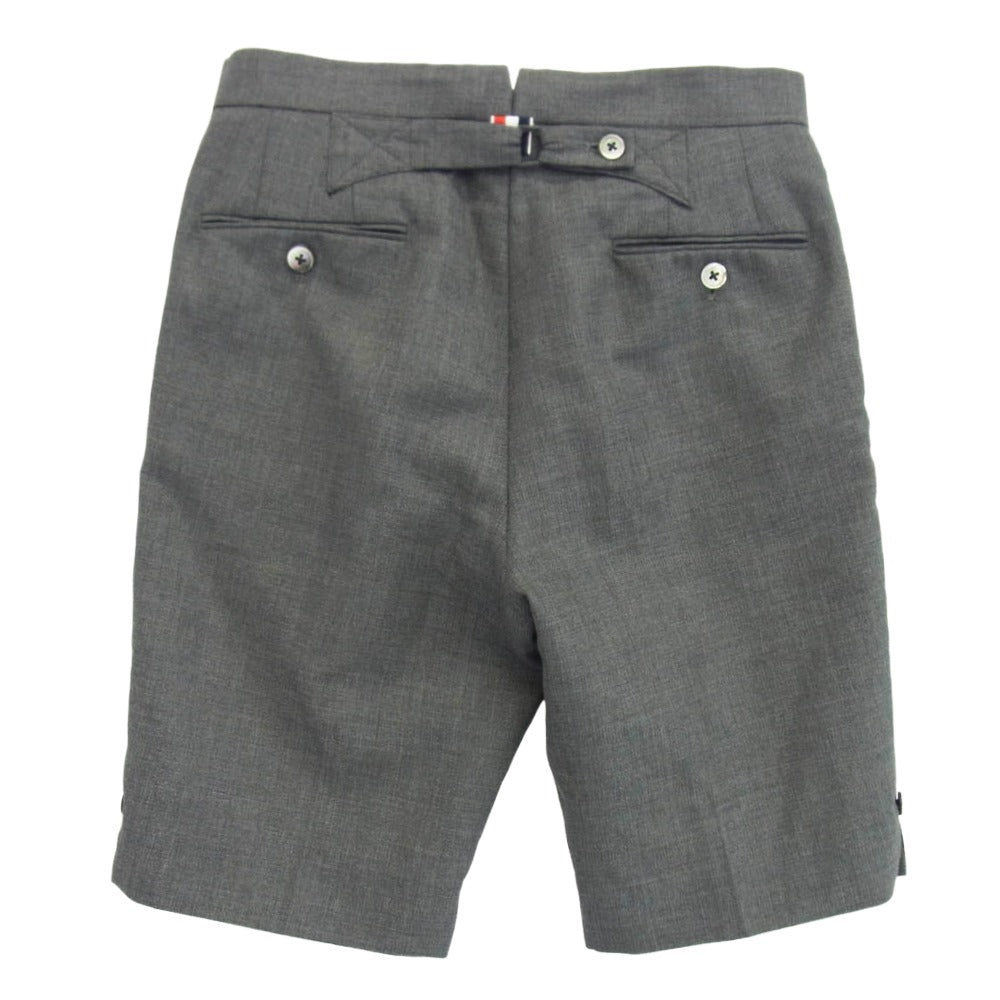 THOM BROWNE トムブラウン トリコロール ウール ショート ハーフ パンツ ショーツ ダークグレー系【中古】