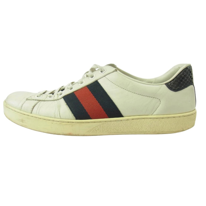 GUCCI グッチ 386750 シェリーライン ローカット スニーカー オフホワイト系 6【中古】