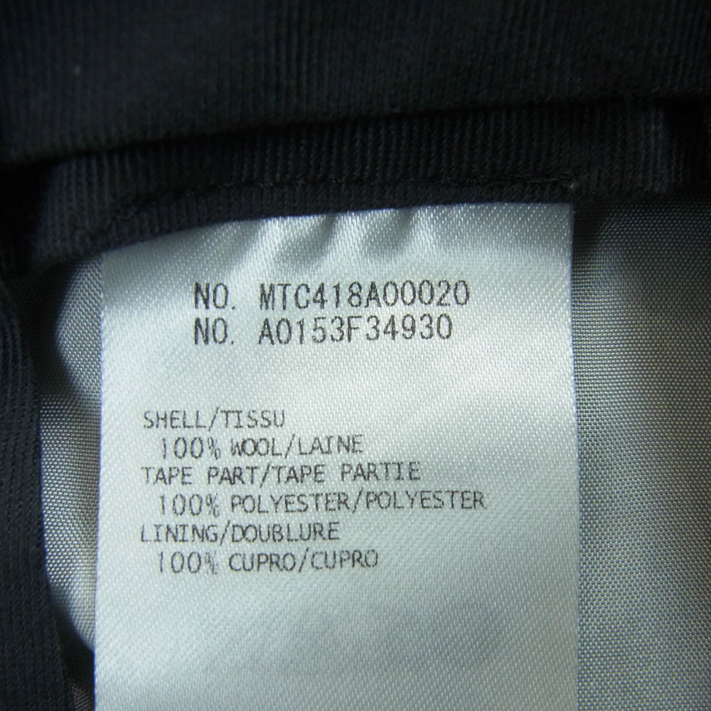 THOM BROWNE トムブラウン ダブル ウール トラウザーズ スラックス パンツ 日本製 ブラック系 00【中古】