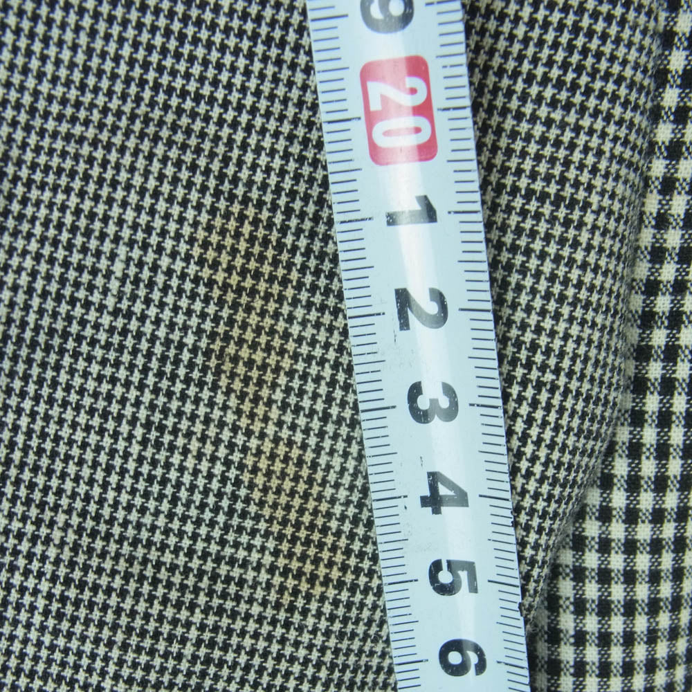 THOM BROWNE トムブラウン チェック アシンメトリー 千鳥格子 切替 テーラード ジャケット 日本製 グレー系 00【中古】