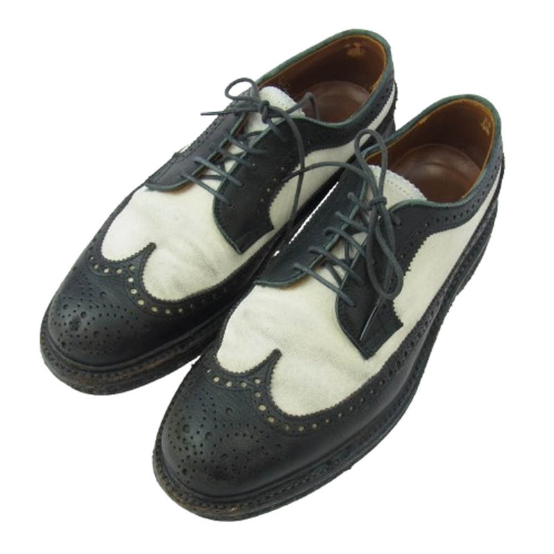 ALDEN オールデン 97670 BEAMS別注 ビームス別注 ロングウイングチップ スエード切替 レザー シューズ ブラック系 6【中古】