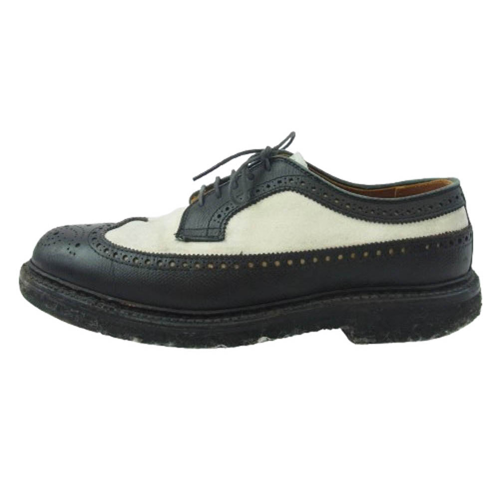 ALDEN オールデン 97670 BEAMS別注 ビームス別注 ロングウイングチップ スエード切替 レザー シューズ ブラック系 6【中古】
