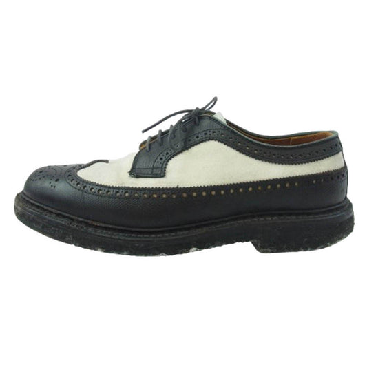 ALDEN オールデン 97670 BEAMS別注 ビームス別注 ロングウイングチップ スエード切替 レザー シューズ ブラック系 6【中古】