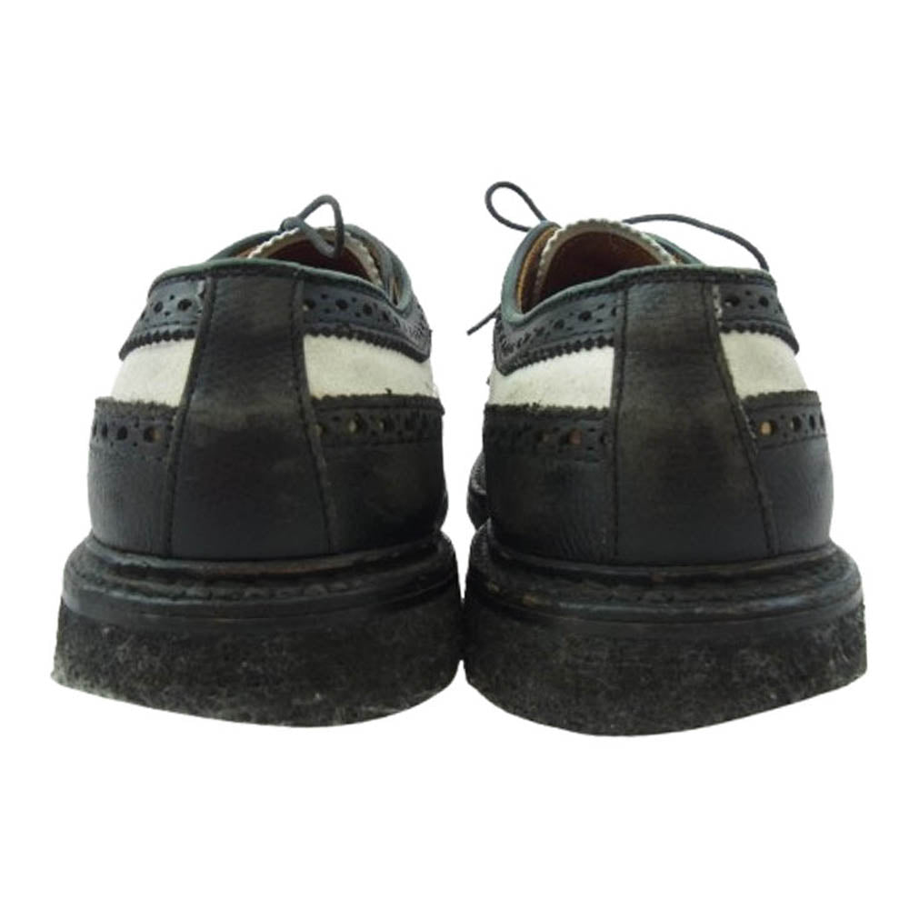 ALDEN オールデン 97670 BEAMS別注 ビームス別注 ロングウイングチップ スエード切替 レザー シューズ ブラック系 6【中古】