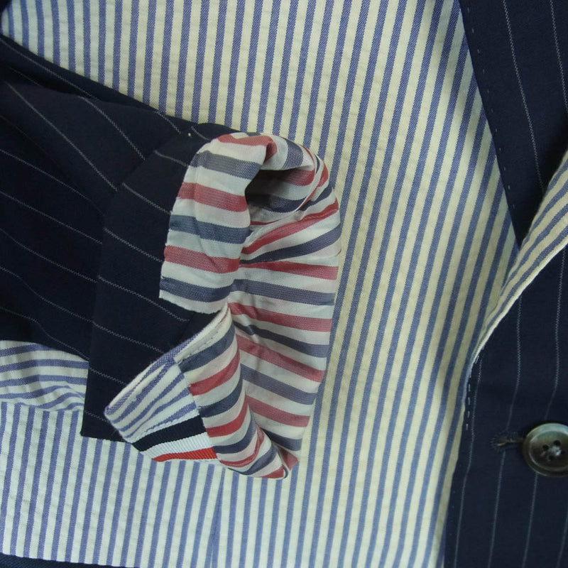 THOM BROWNE トムブラウン ストライプ シアサッカー 切替 2B