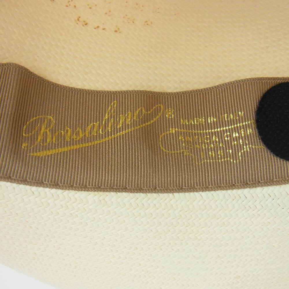 Borsalino ボルサリーノ 140270 パナマ モンテクリスティ オプティモ ハット 帽子 オフホワイト系【中古】