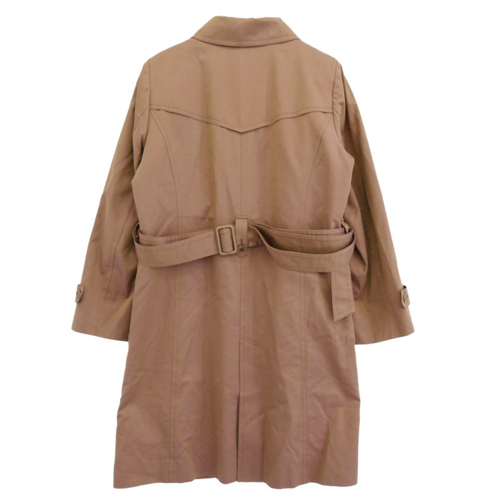 レリアン チェック柄キルティングライナー付 玉虫 トレンチ コート ブラウン系 9【中古】