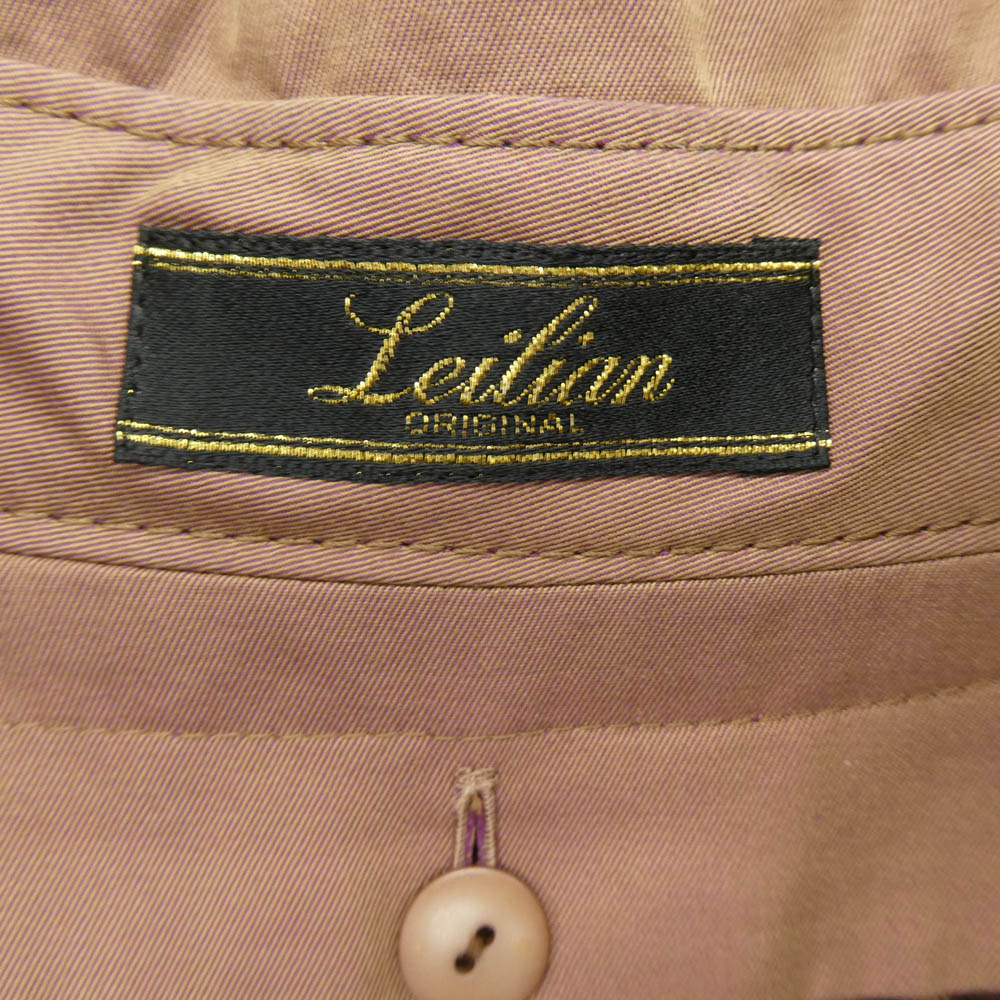 レリアン チェック柄キルティングライナー付 玉虫 トレンチ コート ブラウン系 9【中古】