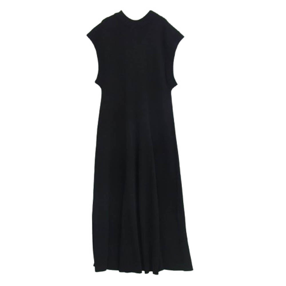 CLANE クラネ ノースリーブ ニット ワンピース ブラック系 2【中古】