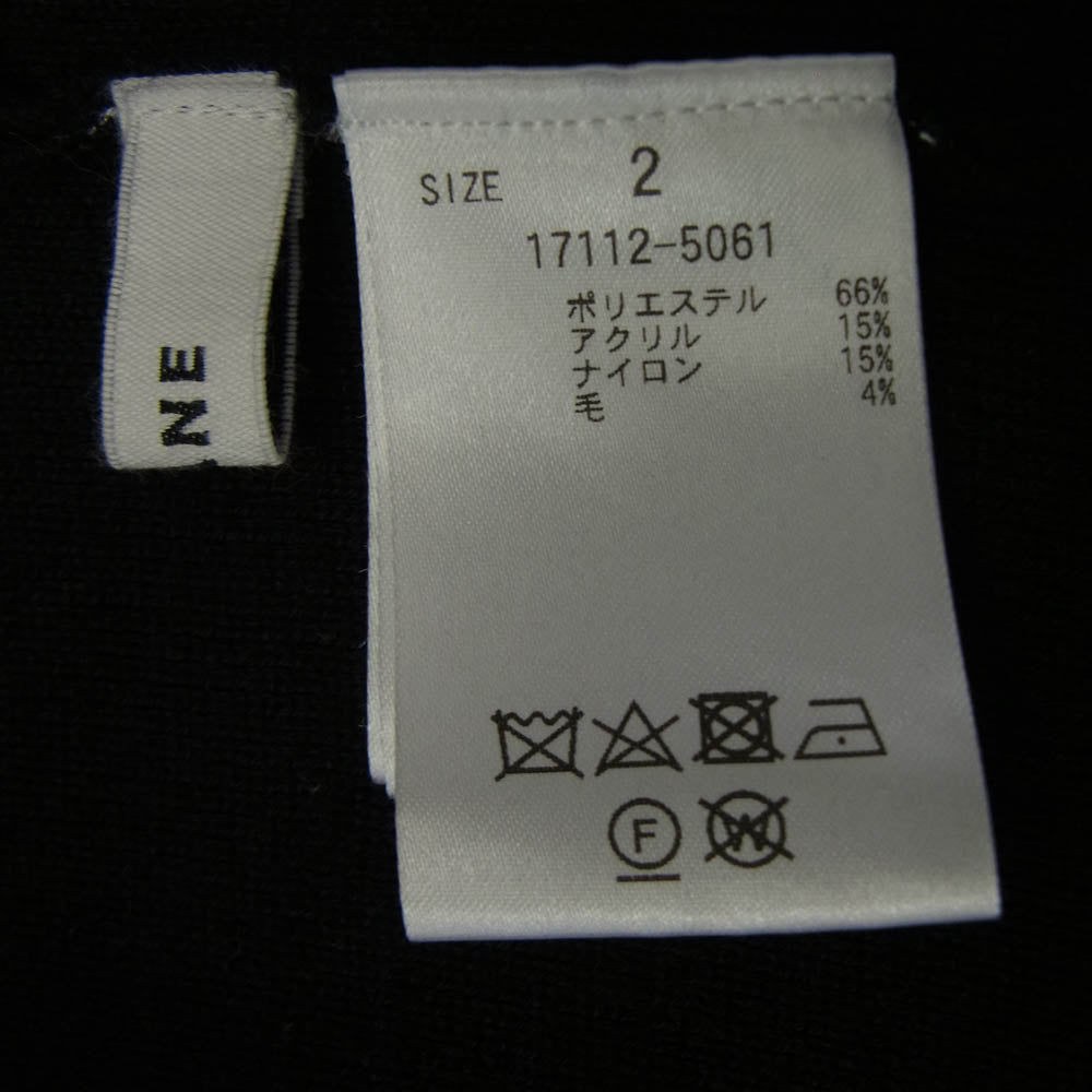 CLANE クラネ ノースリーブ ニット ワンピース ブラック系 2【中古】