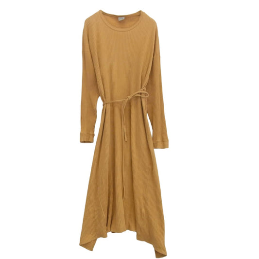 ベースレンジ 長袖 ワンピース イエロー系 S【中古】