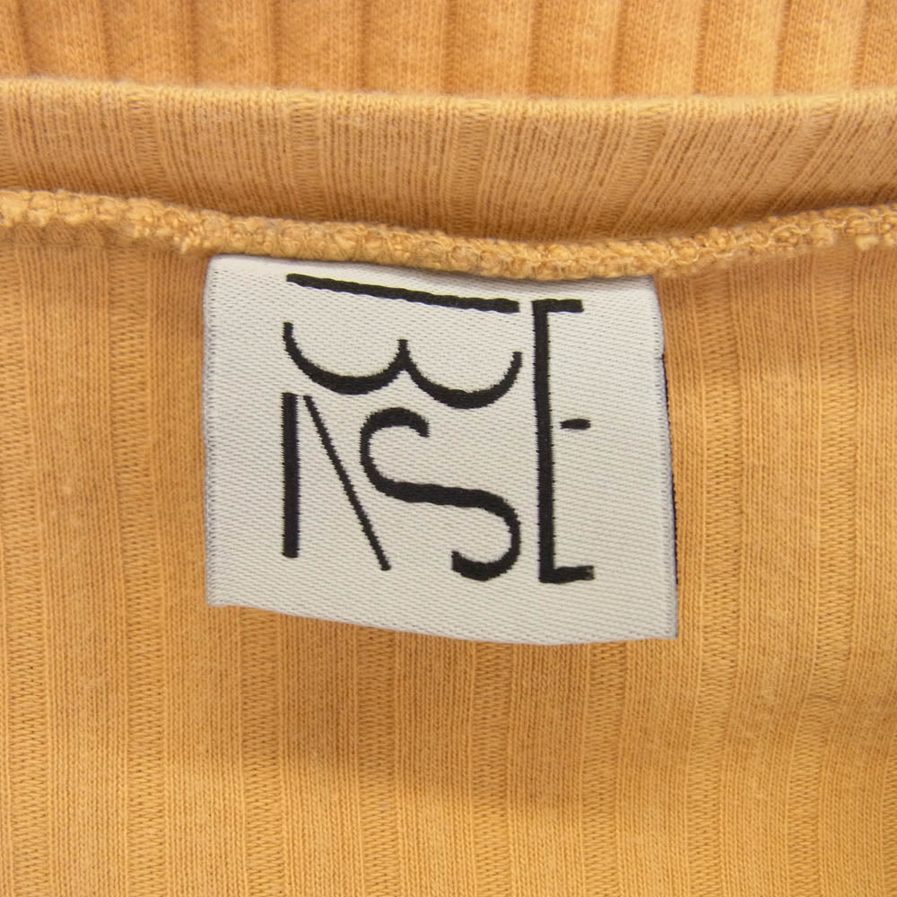 ベースレンジ 長袖 ワンピース イエロー系 S【中古】