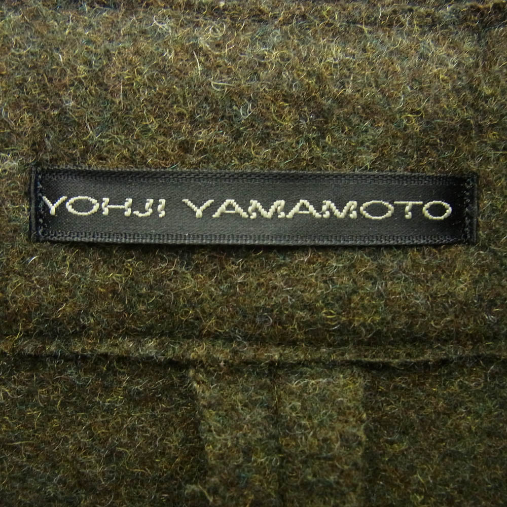 Y's Yohji Yamamoto ワイズ ヨウジヤマモト Ys for men ワイズフォーメン ウール トレンチ コート モスグリーン系 3【中古】