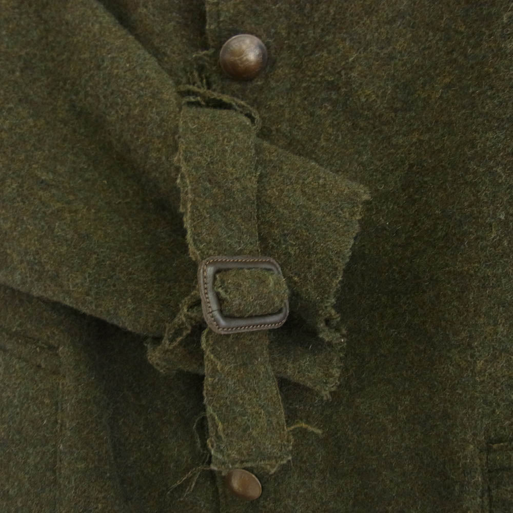 Y's Yohji Yamamoto ワイズ ヨウジヤマモト Ys for men ワイズフォーメン ウール トレンチ コート モスグリーン系 3【中古】