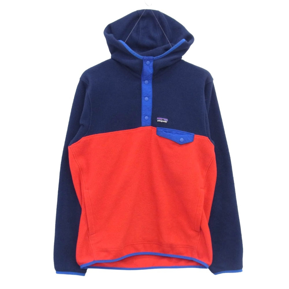 patagonia パタゴニア 25461 SYNCHILLA SNAP シンチラ スナップ フリース プルオーバー ネイビー系 レッド系 S【中古】