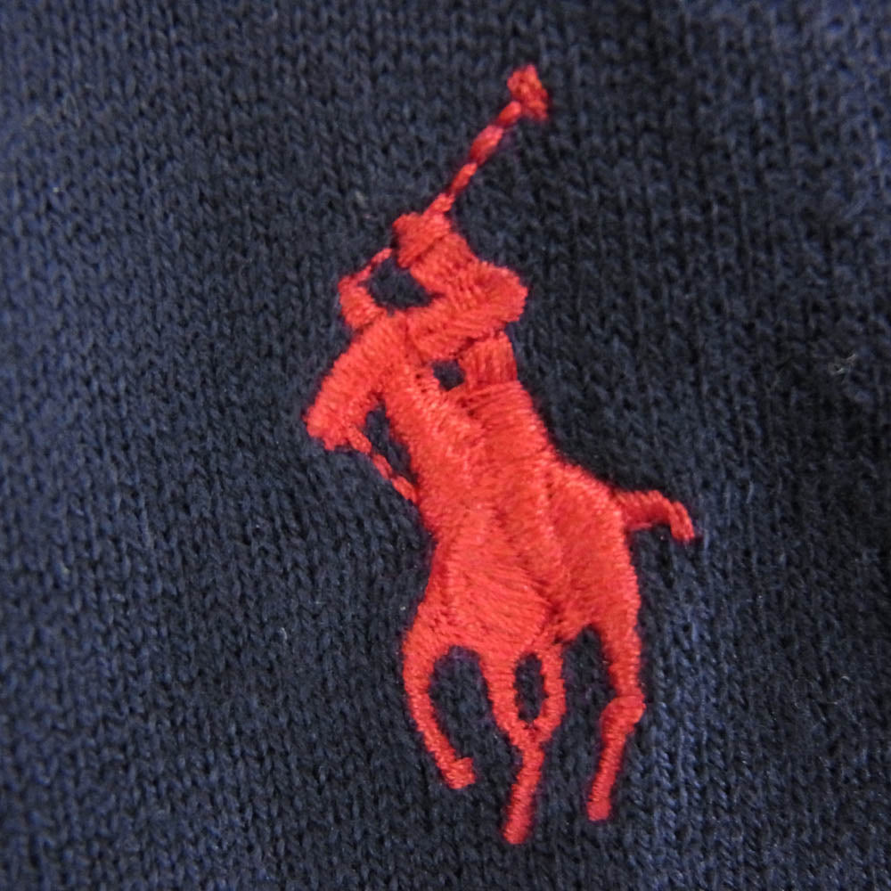 POLO RALPH LAUREN ポロ・ラルフローレン ピマコットン ニット Vネック セーター ネイビー系 L【中古】