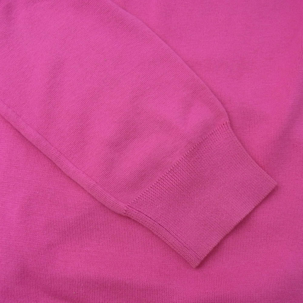 POLO RALPH LAUREN ポロ・ラルフローレン SLIM FIT スリムフィット コットン ニット Vネック セーター ピンク系 L【中古】