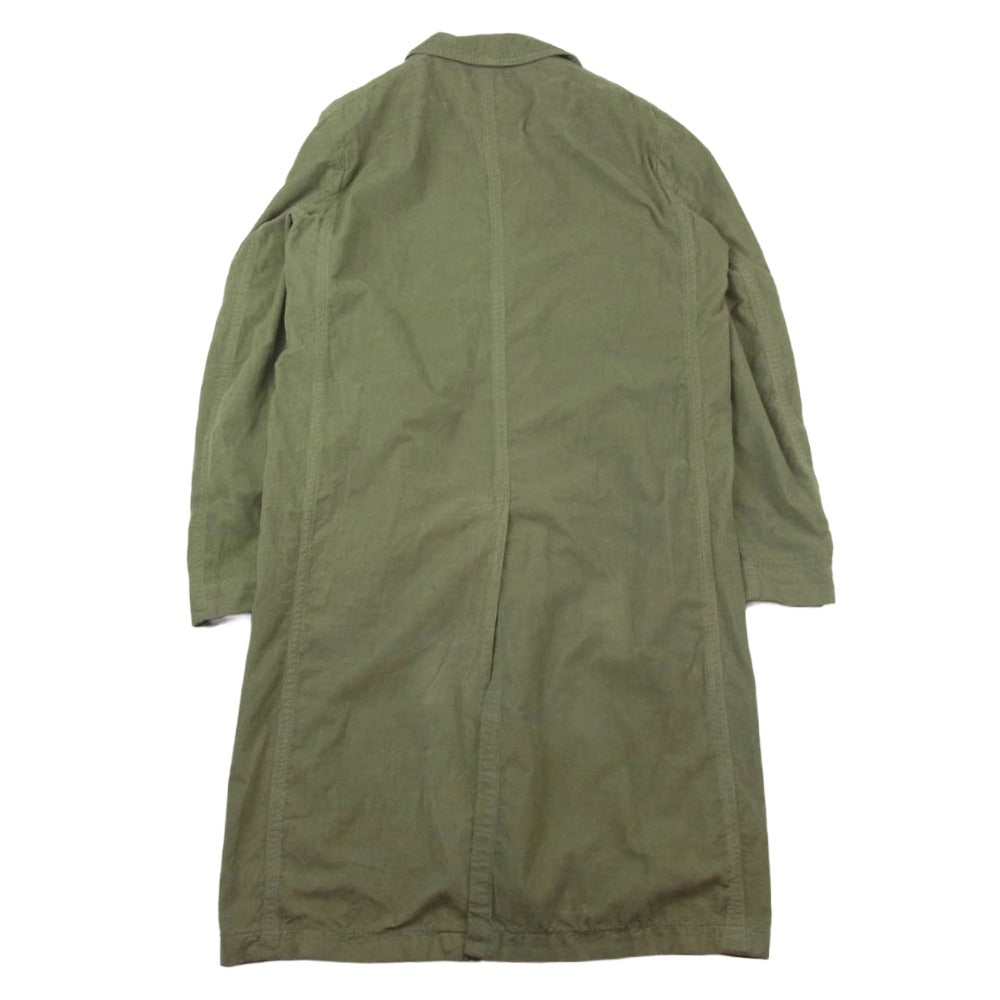 マッシモアルバ コーデュロイ コート グリーン系 46【美品】【中古】