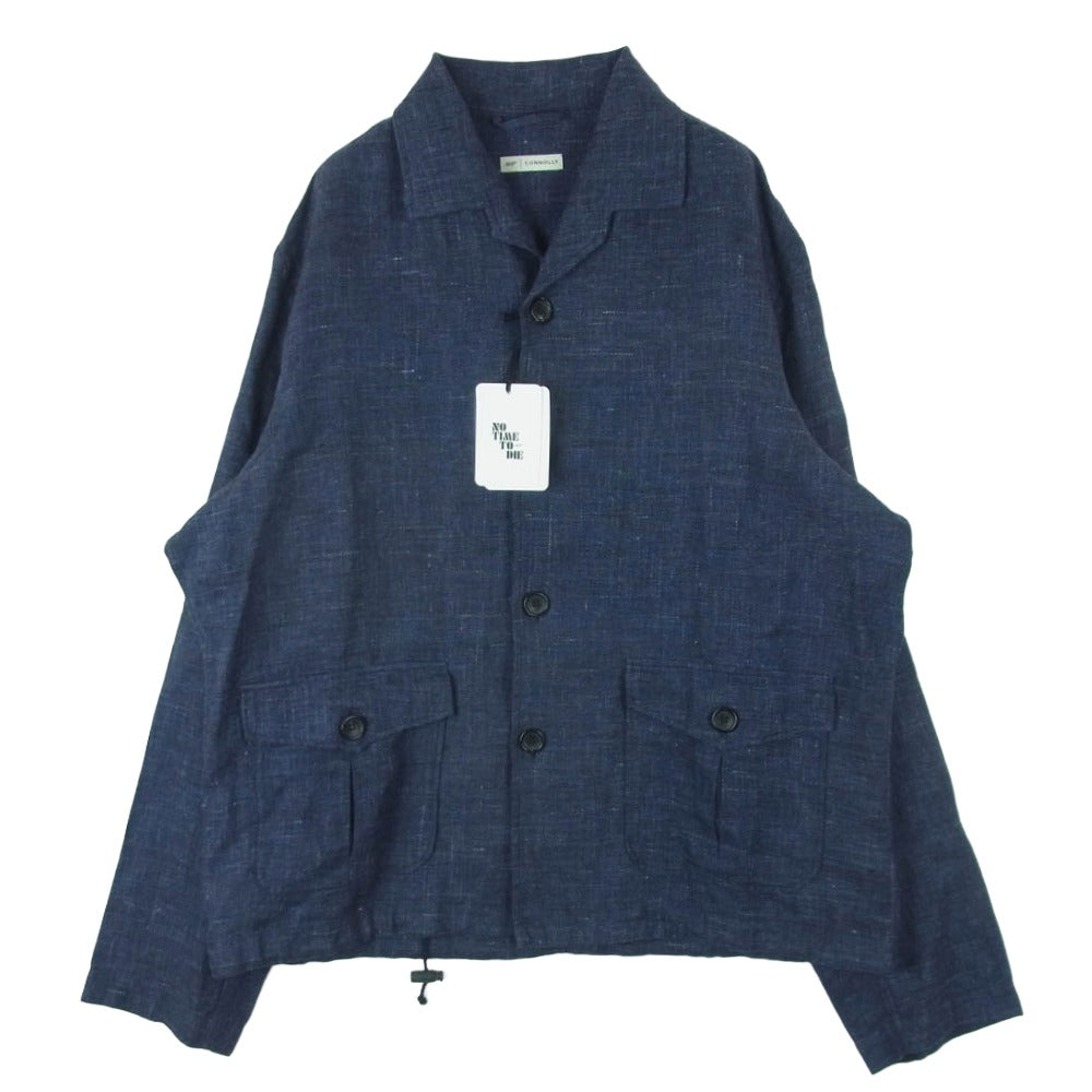 コノリー 007 No Time To Die Navy Blue Mixed Linen Cotton Giubbino Jacket リネン コットン ジャケット ネイビー系 L【中古】