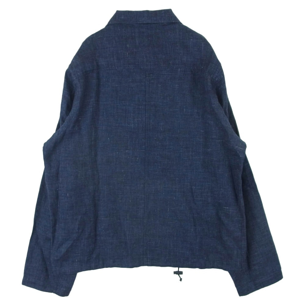 コノリー 007 No Time To Die Navy Blue Mixed Linen Cotton Giubbino Jacket リネン コットン ジャケット ネイビー系 L【中古】