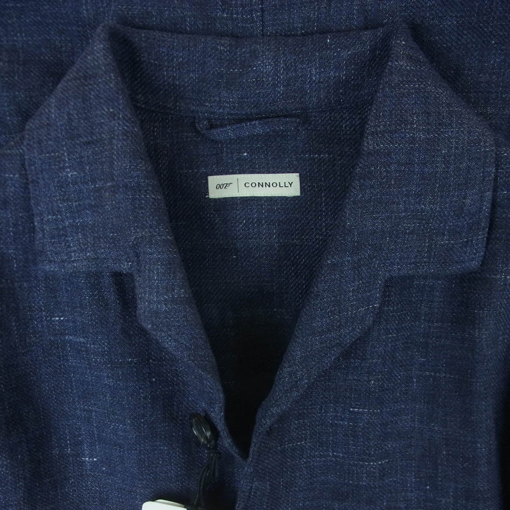 コノリー 007 No Time To Die Navy Blue Mixed Linen Cotton Giubbino Jacket リネン コットン ジャケット ネイビー系 L【中古】