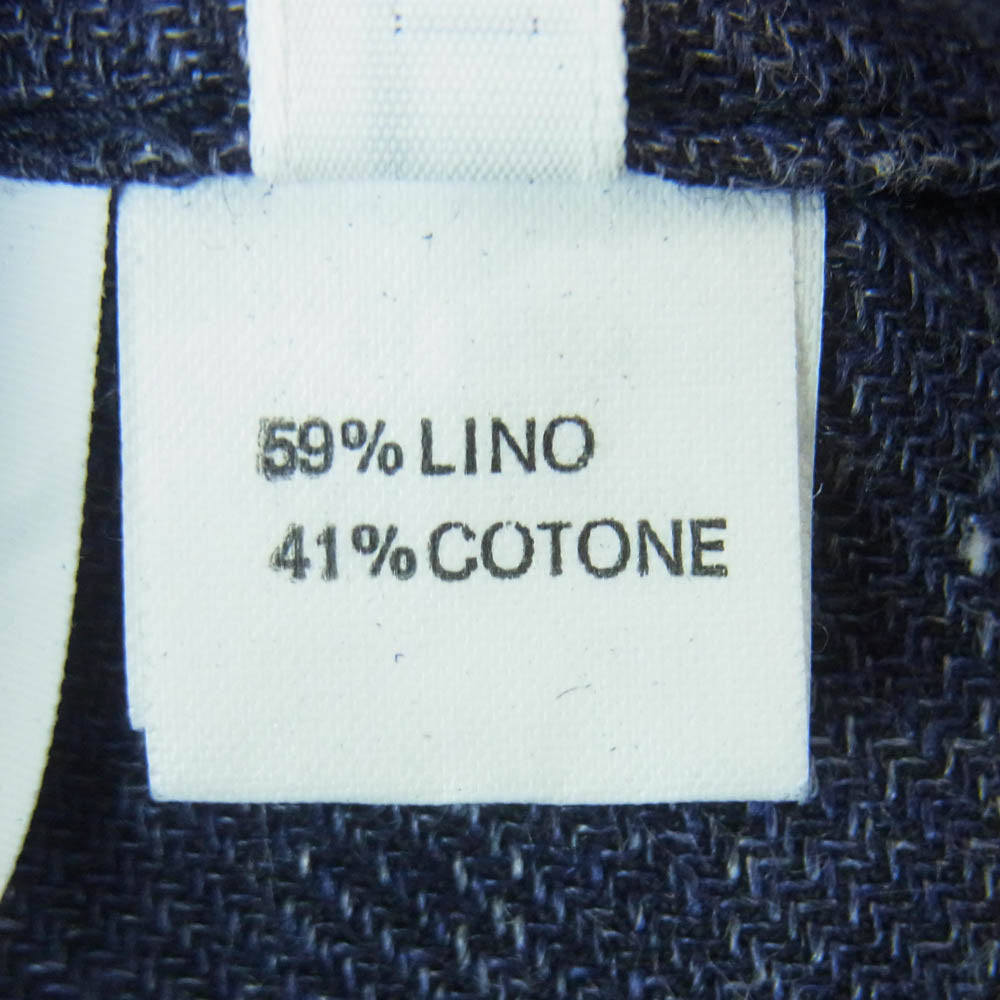 コノリー 007 No Time To Die Navy Blue Mixed Linen Cotton Giubbino Jacket リネン コットン ジャケット ネイビー系 L【中古】