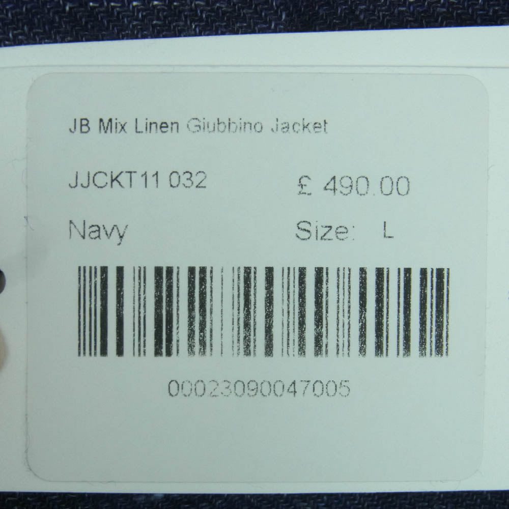 コノリー 007 No Time To Die Navy Blue Mixed Linen Cotton Giubbino Jacket リネン コットン ジャケット ネイビー系 L【中古】
