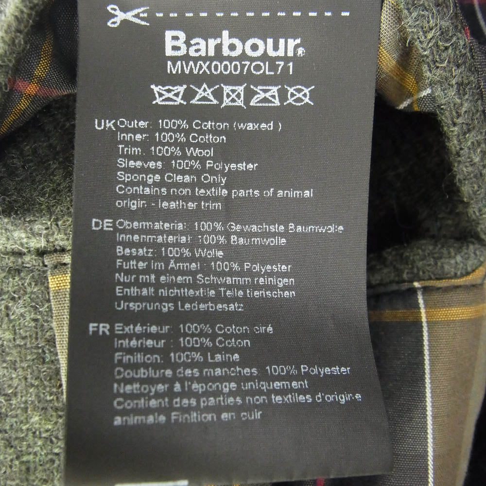 Barbour バブアー MWX0007OL71 BEACON SPORTS JACKET カーキ系 L【中古