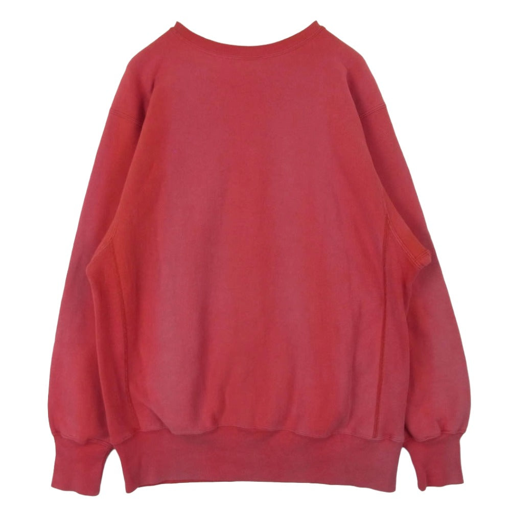 Champion チャンピオン 90s USA製 刺繍タグ リバースウィーブ N.C STATE スウェット トレーナー レッド系 XL【中古】