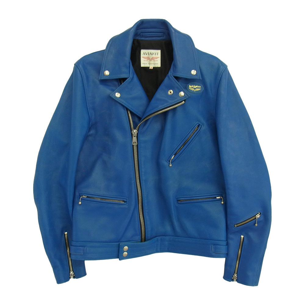 Lewis Leathers ルイスレザー 英国製 CYCLONE サイクロン レザー ライダースジャケット ブルー系 40【中古】