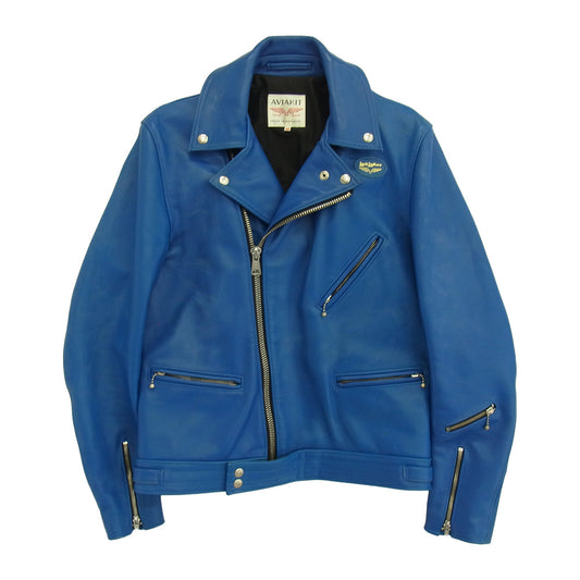 Lewis Leathers ルイスレザー 英国製 CYCLONE サイクロン レザー ライダースジャケット ブルー系 40【中古】
