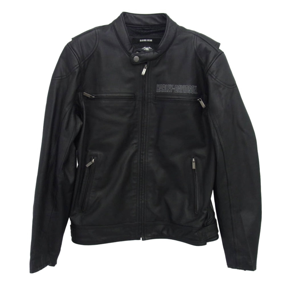 HARLEY DAVIDSON ハーレーダビッドソン 97062-11VM スカルエイリアン スパイダー ロゴ レザー ジャケット ブラック系 M【中古】